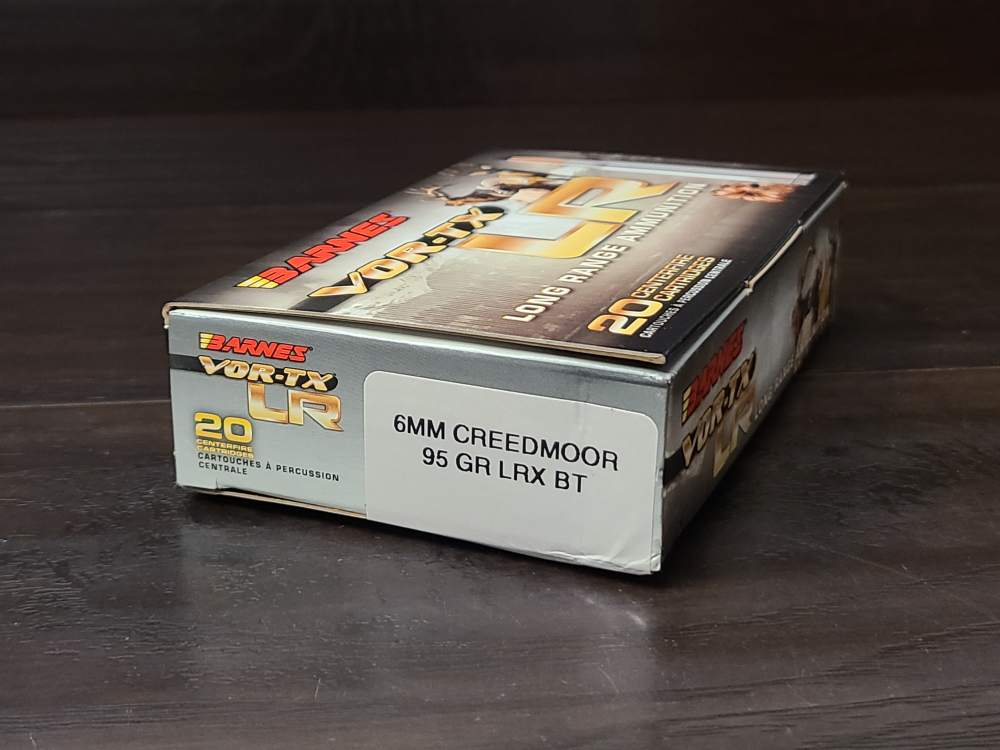 20 Rounds of Barnes VOR-TX LR 6mm Creedmoor 95gr. LRX BT Rifle Ammo-img-1