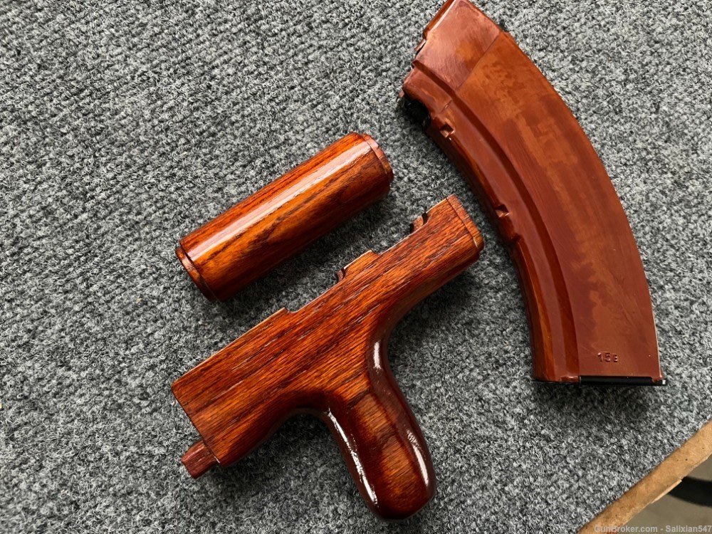 Custom Bakelite Reverse Dong Style Wood Hand Guard Set AK47 WASR MAK90 SAM7-img-5