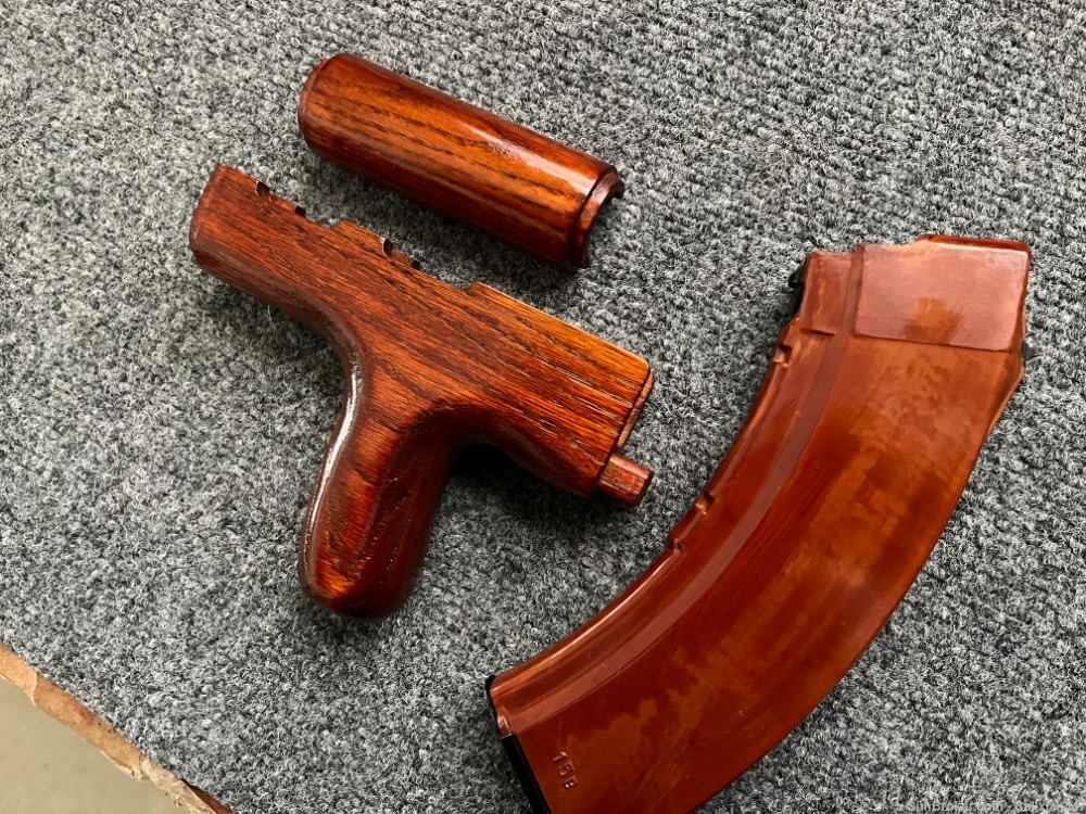 Custom Bakelite Reverse Dong Style Wood Hand Guard Set AK47 WASR MAK90 SAM7-img-6