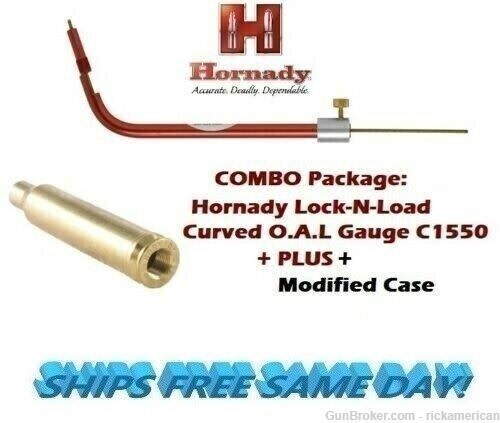 Hornady Lock-N-Load CURVED OAL Gauge C1550+Modified Case for 260 Rem A260-img-0