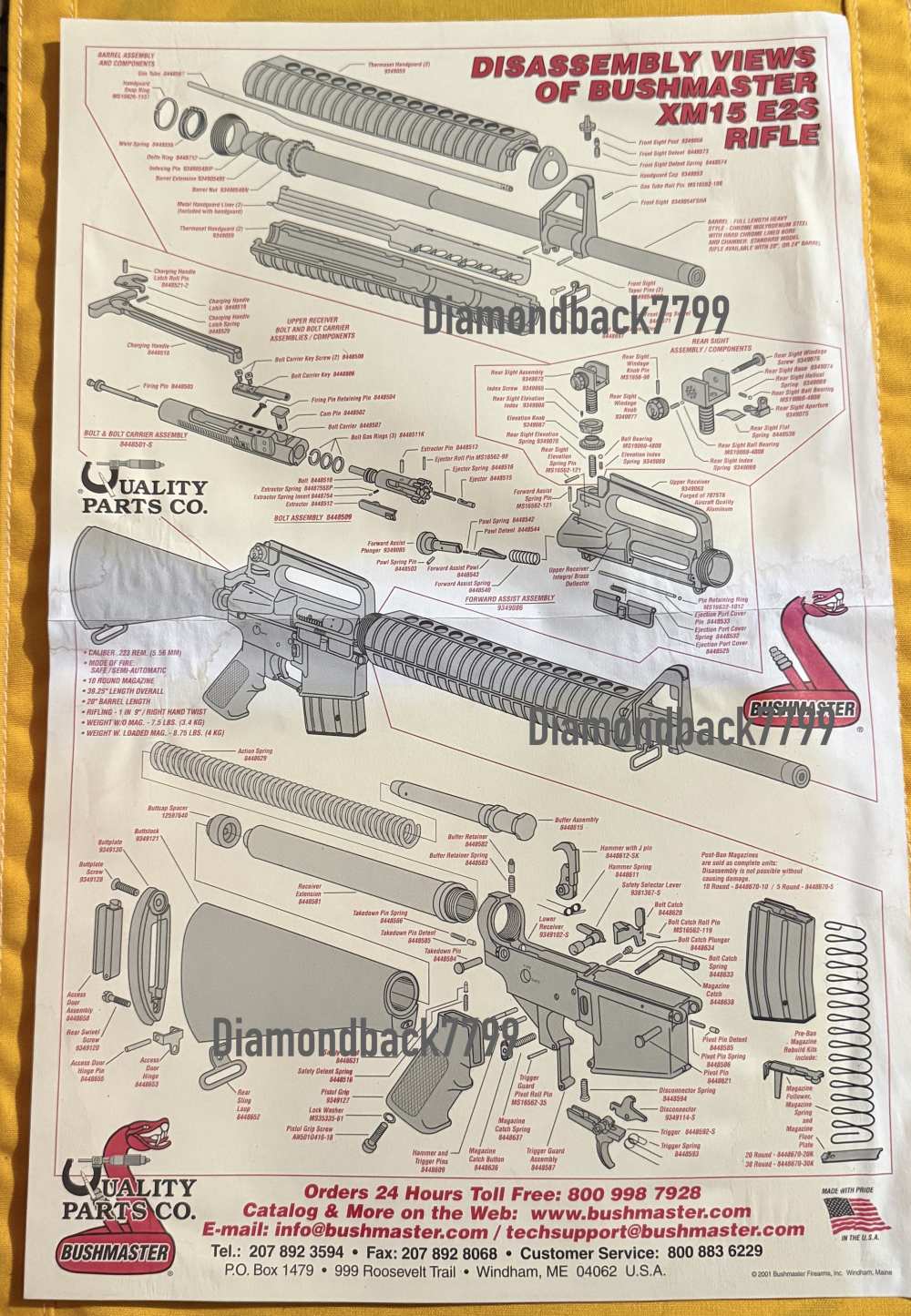 BUSHMASTER Poster Disassembly Views of XM15 E2S AR-15-img-0