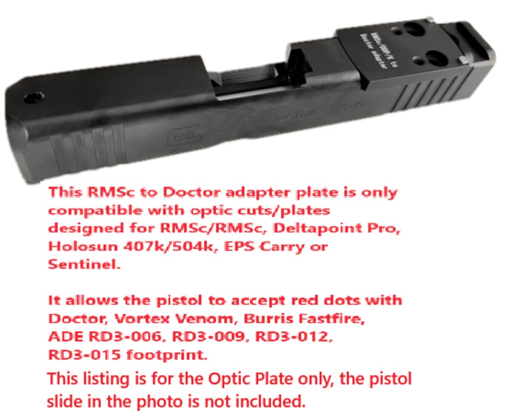 RMSc to Doctor Footprint Adaptor Mount Plate, Holosun K to Vortex Venom -img-4