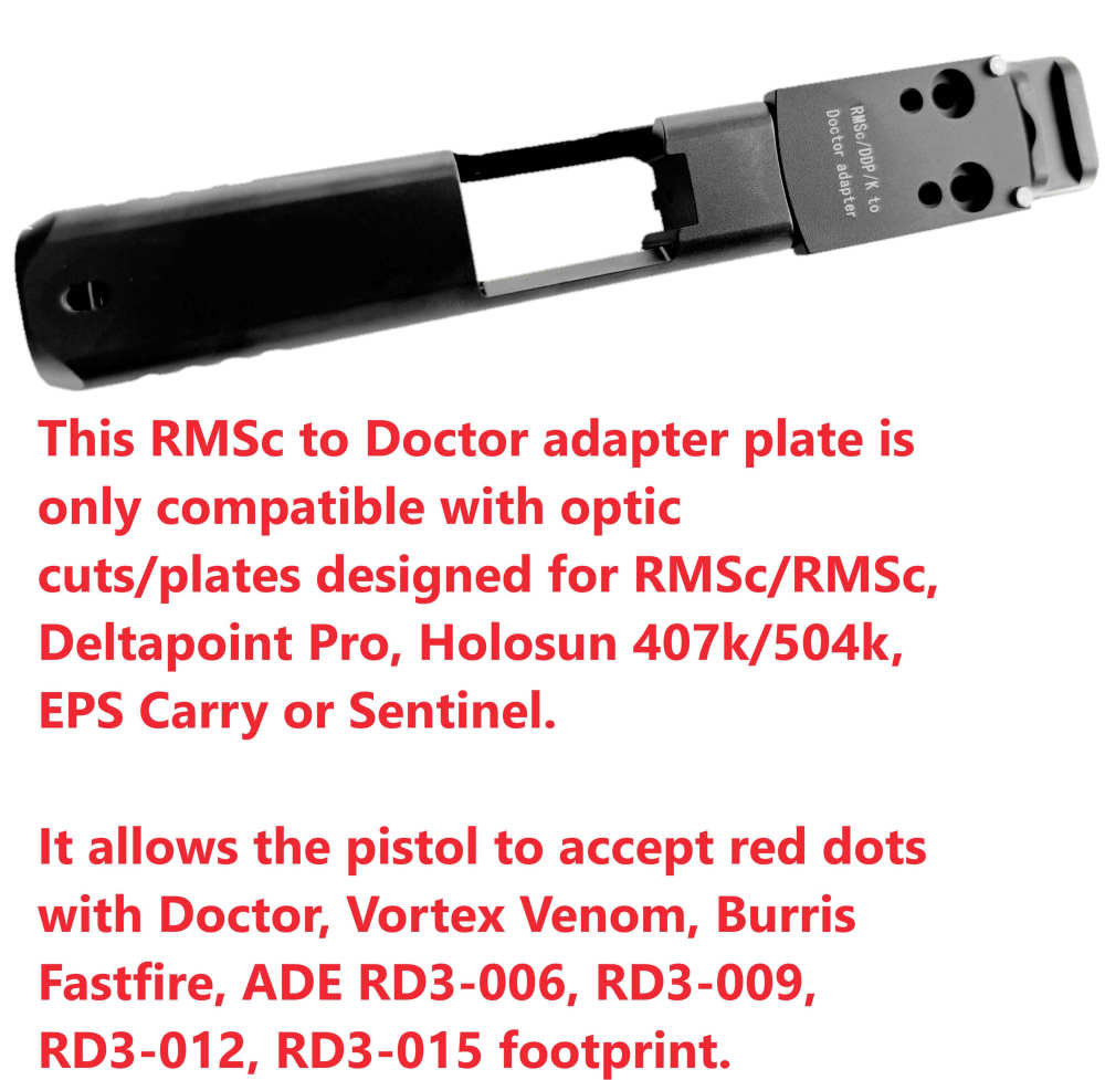 RMSc to Doctor Footprint Adaptor Mount Plate, Holosun K to Vortex Venom -img-1