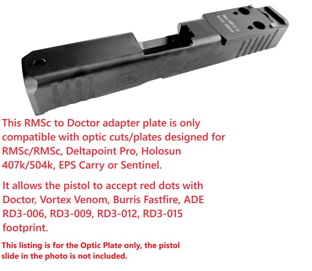 RMSc to Doctor Footprint Adaptor Mount Plate, Holosun K to Vortex Venom -img-0