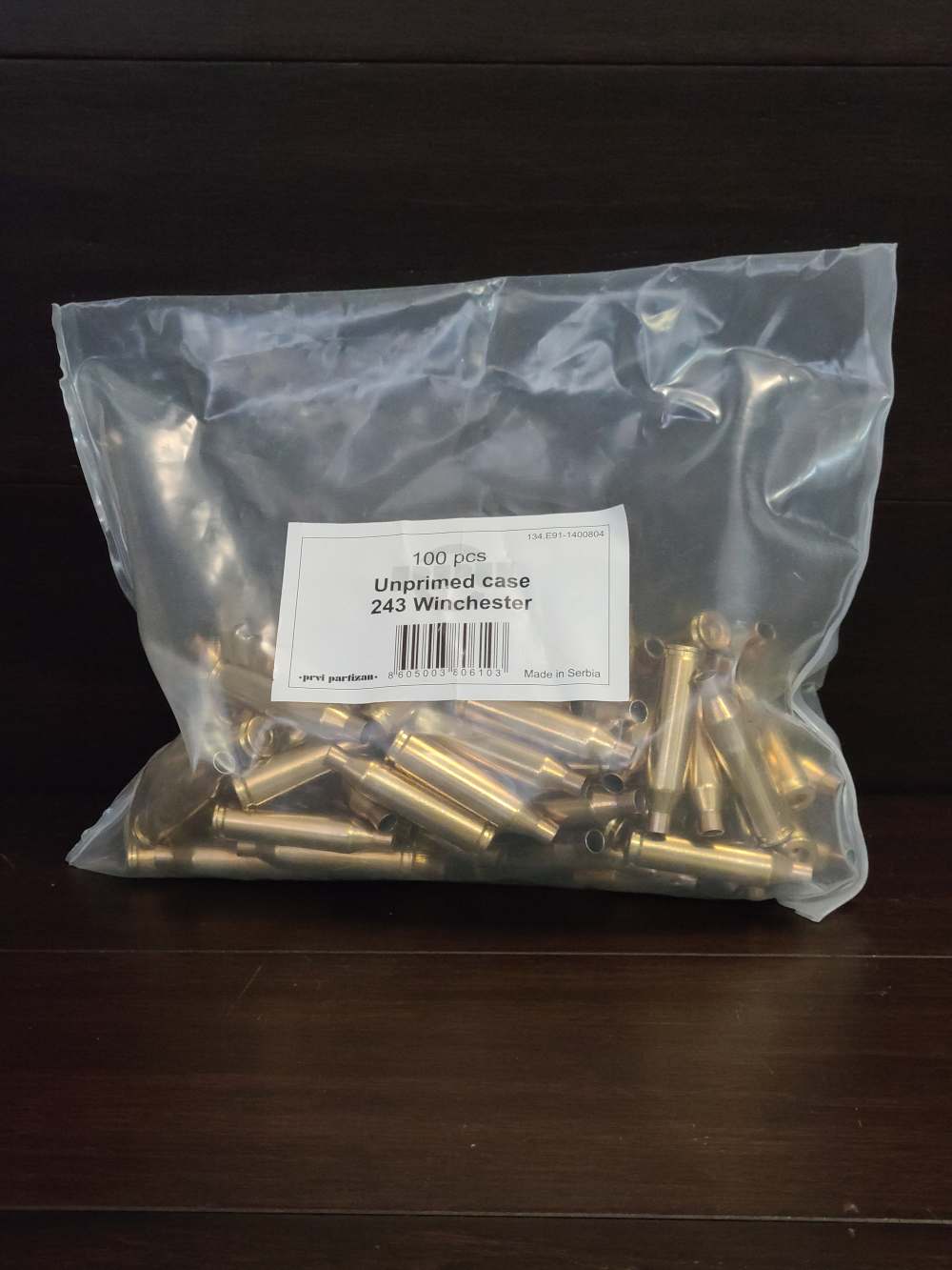 100 Pieces of New PPU 243 Winchester. Unprimed Brass PPU243BR-img-0