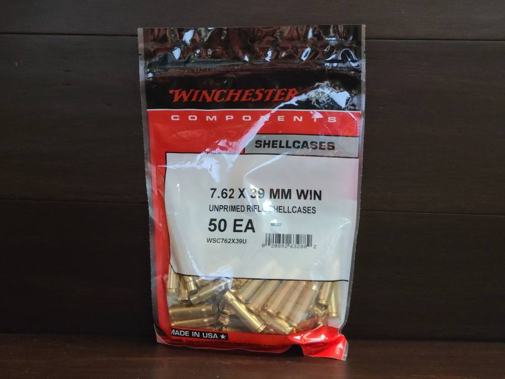 50 Pieces of New Winchester 7.62X39MM. Unprimed Brass WSC762X39U-img-0