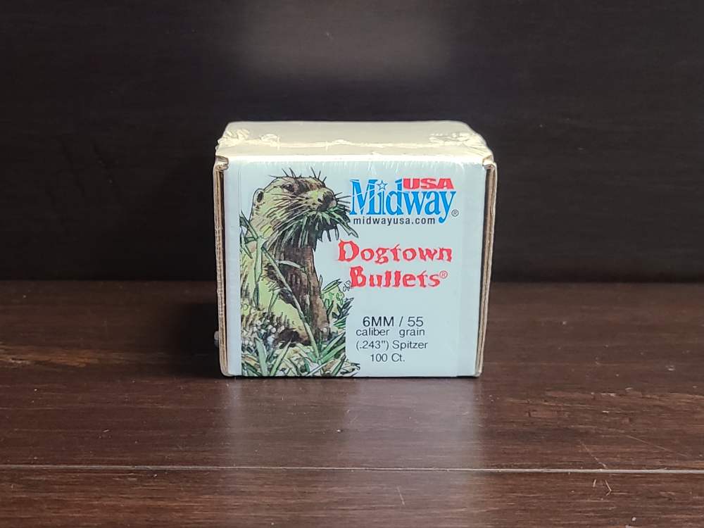 100 Pieces of Midway Dogtown 6mm/.243" Dia 55gr. Spitzer Bullets 43239-img-0