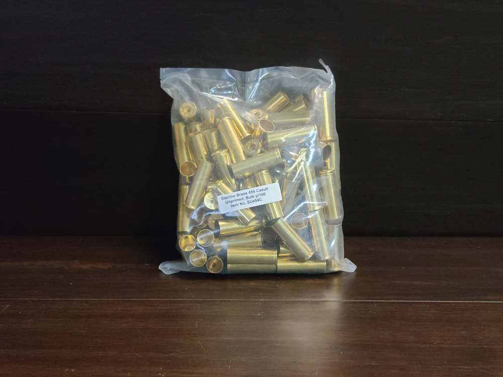 100 Pieces of New Starline 454 Casull. Unprimed Brass SU454C-img-0