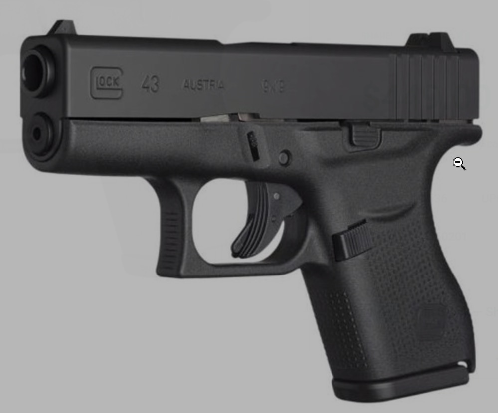 Glock G43 9mm, 3.41" Barrel, Black, Subcompact, 6+1-img-0