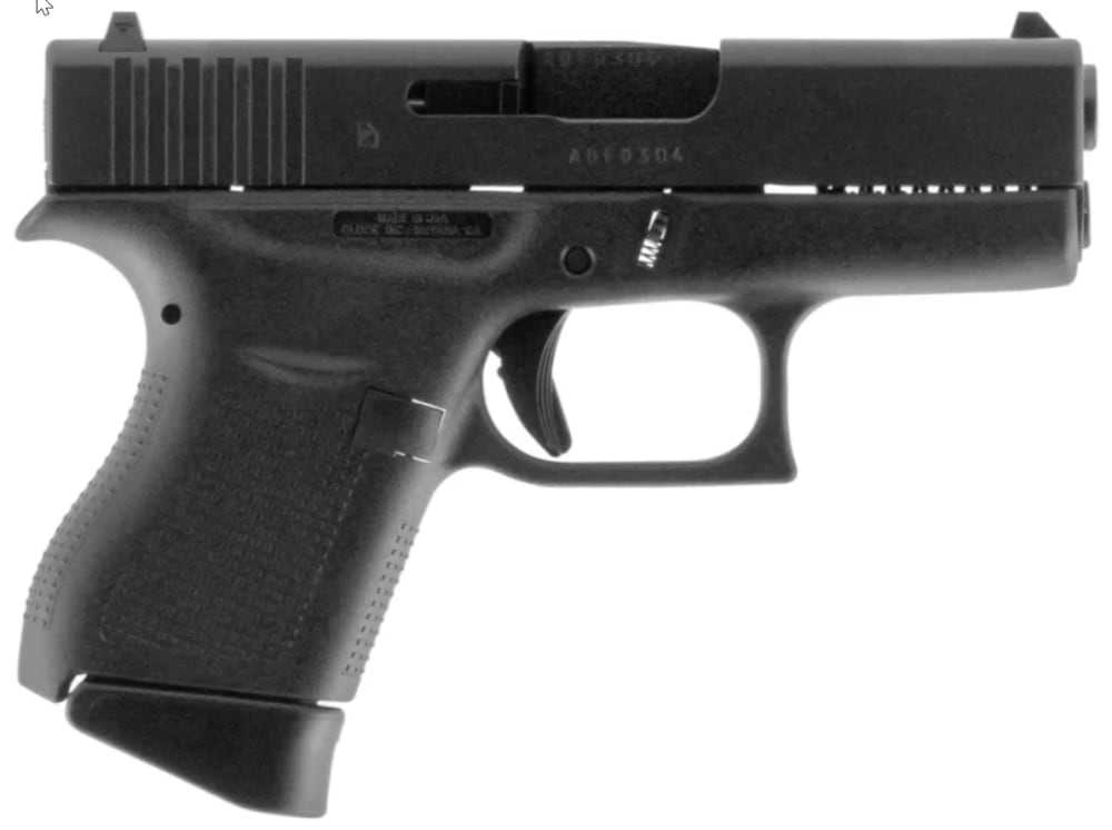 Glock G43 9mm, 3.41" Barrel, Black, Subcompact, 6+1-img-1
