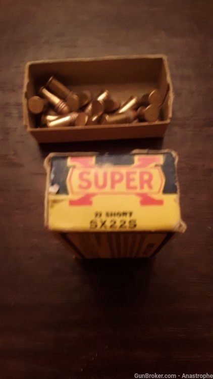 Western Winchester Super X 22 Short Vintage box and ammo-img-2