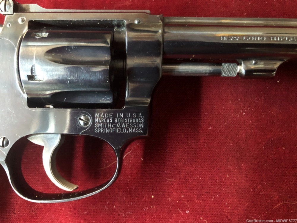 SMITH & WESSON 34 NO DASH 4in Rd Butt 1956 MANUFACTURE DATE-img-3