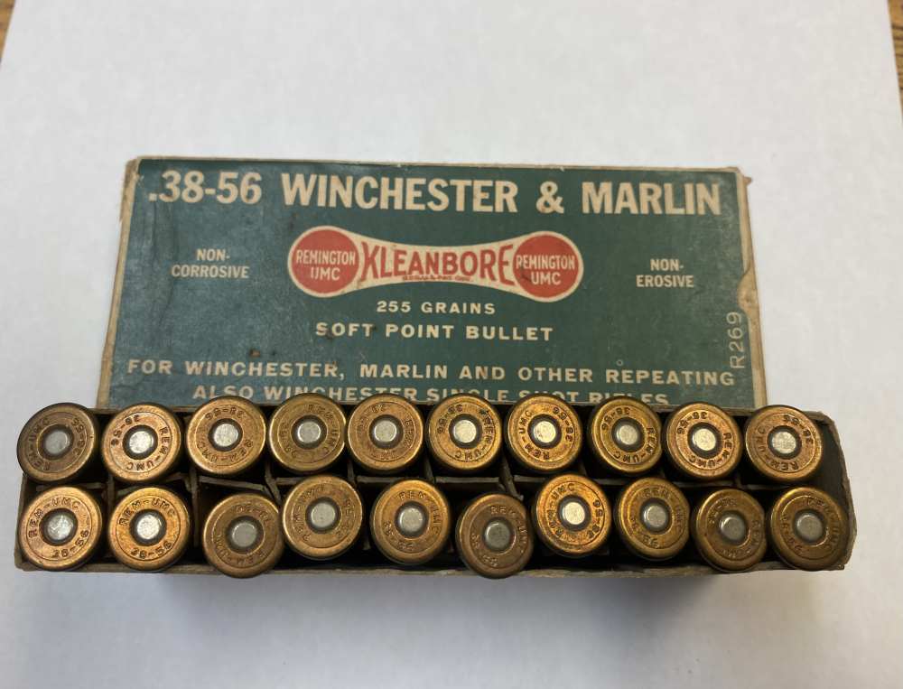 Prewar 38-56 Winchester Remington "DOGBONE"  255 grain Soft point WCF NOS-img-0