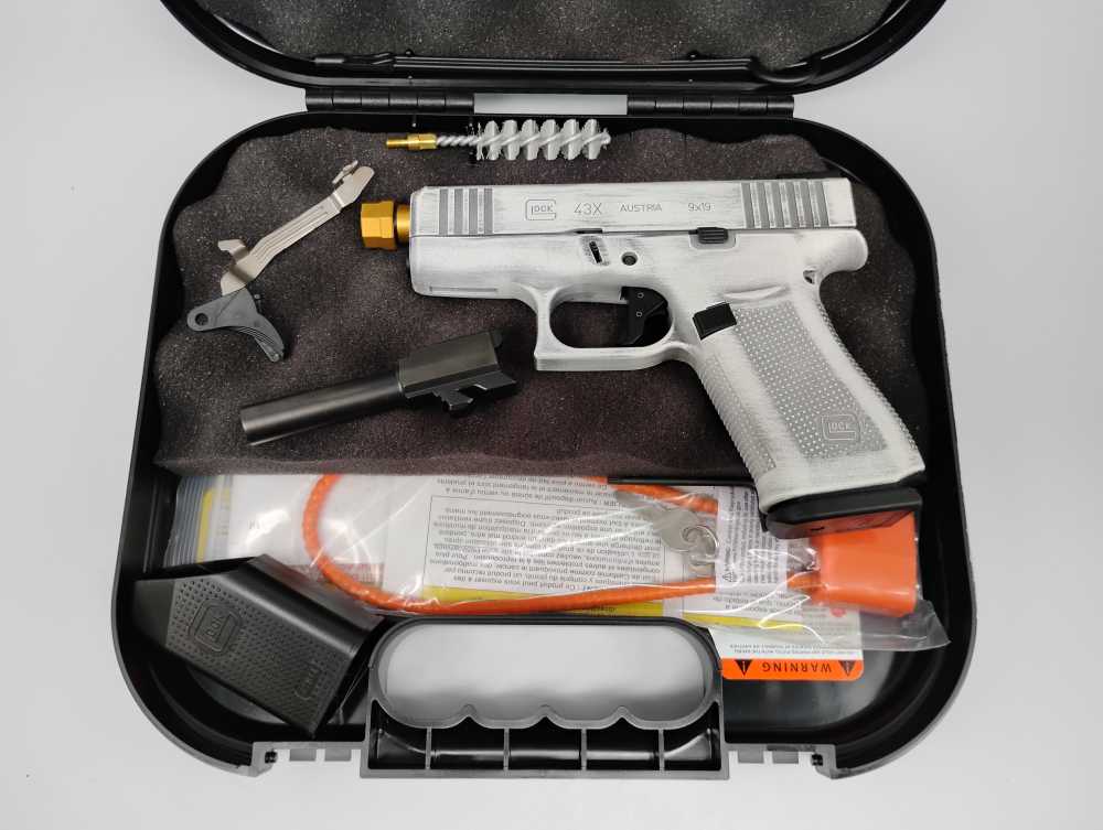 GLOCK 43X w/ AGENCY ARMS THREADED BARREL & TRIGGER + ORIGINALS!-img-0