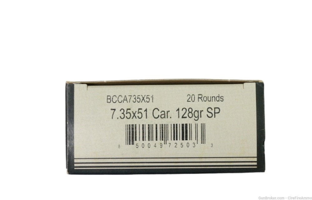 7.35X51 CARCANO bannerman ammunition 128GR SP 20 rounds-img-2