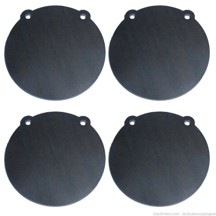 AR500 Steel Lot of 4 8" x 1/4" Target Gong-img-0
