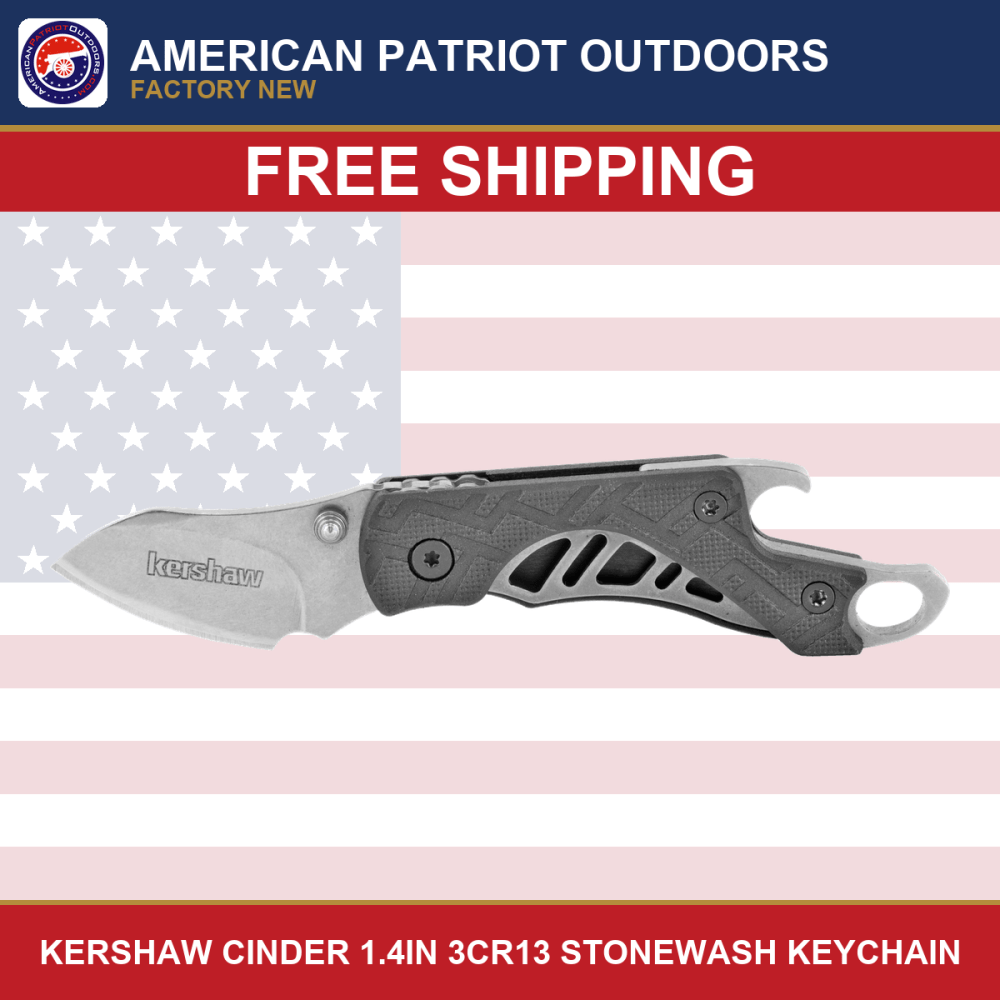 Kershaw Cinder Keychain Multi-Function Knife (EDC) 1.4in 3Cr13-img-0