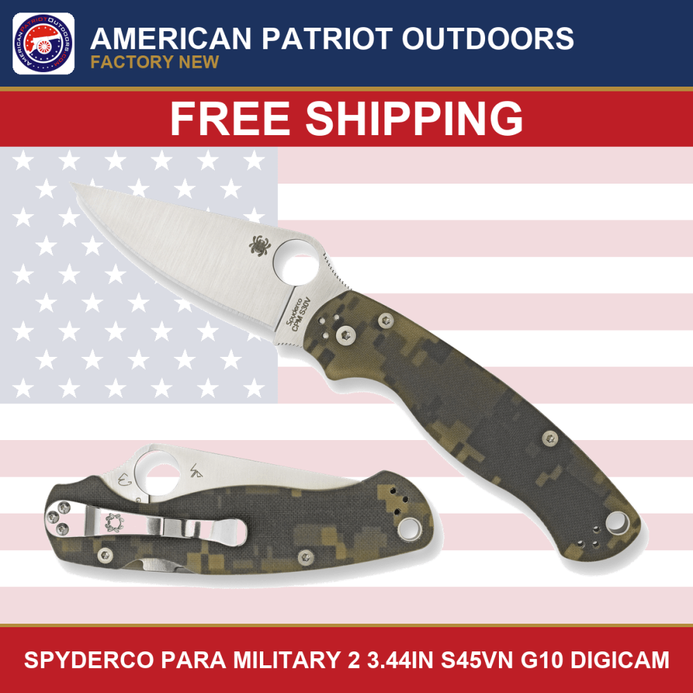 Spyderco . Para Military Everyday-Carry Folding Knife 3.44in-img-0