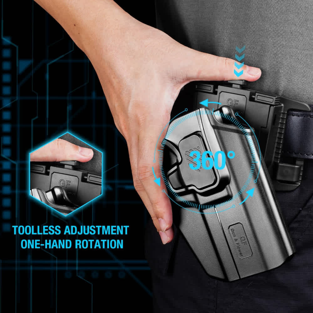 TSG Level II OWB Polymer RH Holster Fit: Full size and Compact pistols-img-3