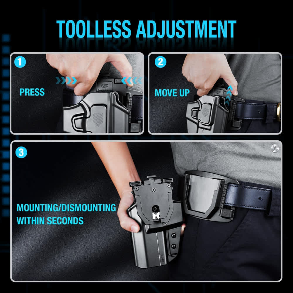 TSG Level II OWB Polymer RH Holster Fit: Full size and Compact pistols-img-4