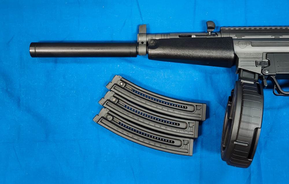 GSG 522 SD .22 LR 16.25" W/ 110-ROUND DRUM & 3 22-ROUND MAGS, EXC COND-img-5