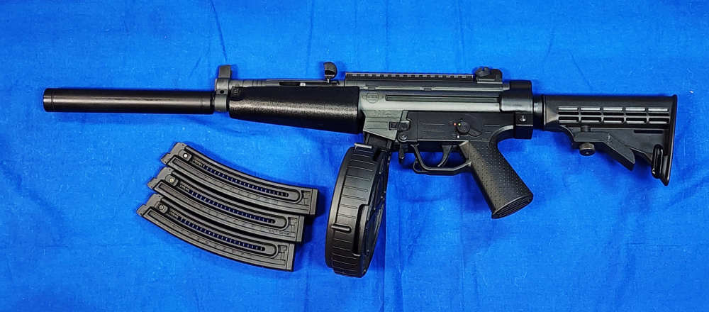 GSG 522 SD .22 LR 16.25" W/ 110-ROUND DRUM & 3 22-ROUND MAGS, EXC COND-img-3