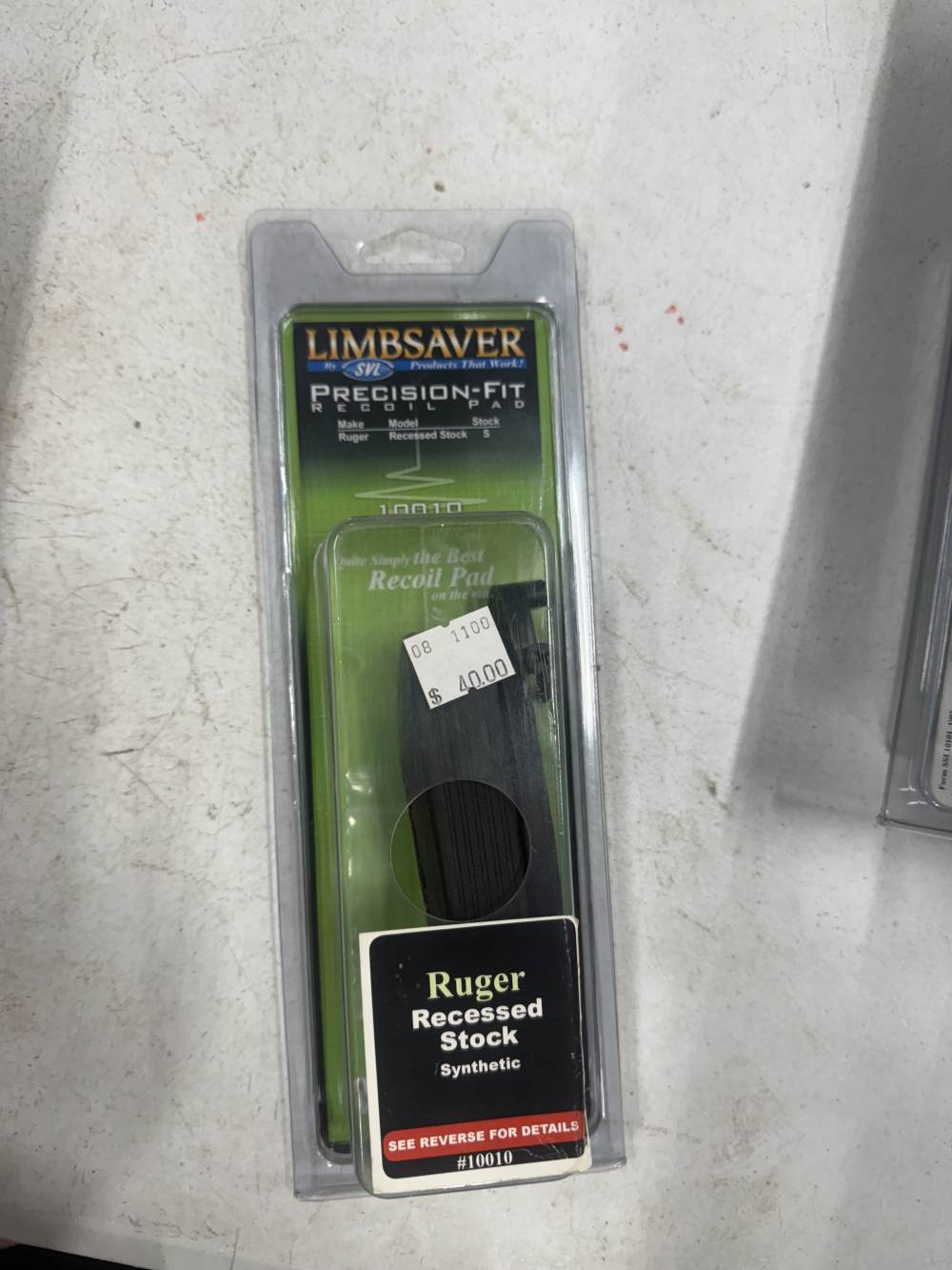 LIMBSAVER PRECISION-FIT RECOIL PAD #10010 for RUGER RECESSED STOCK SYNTHETI-img-0