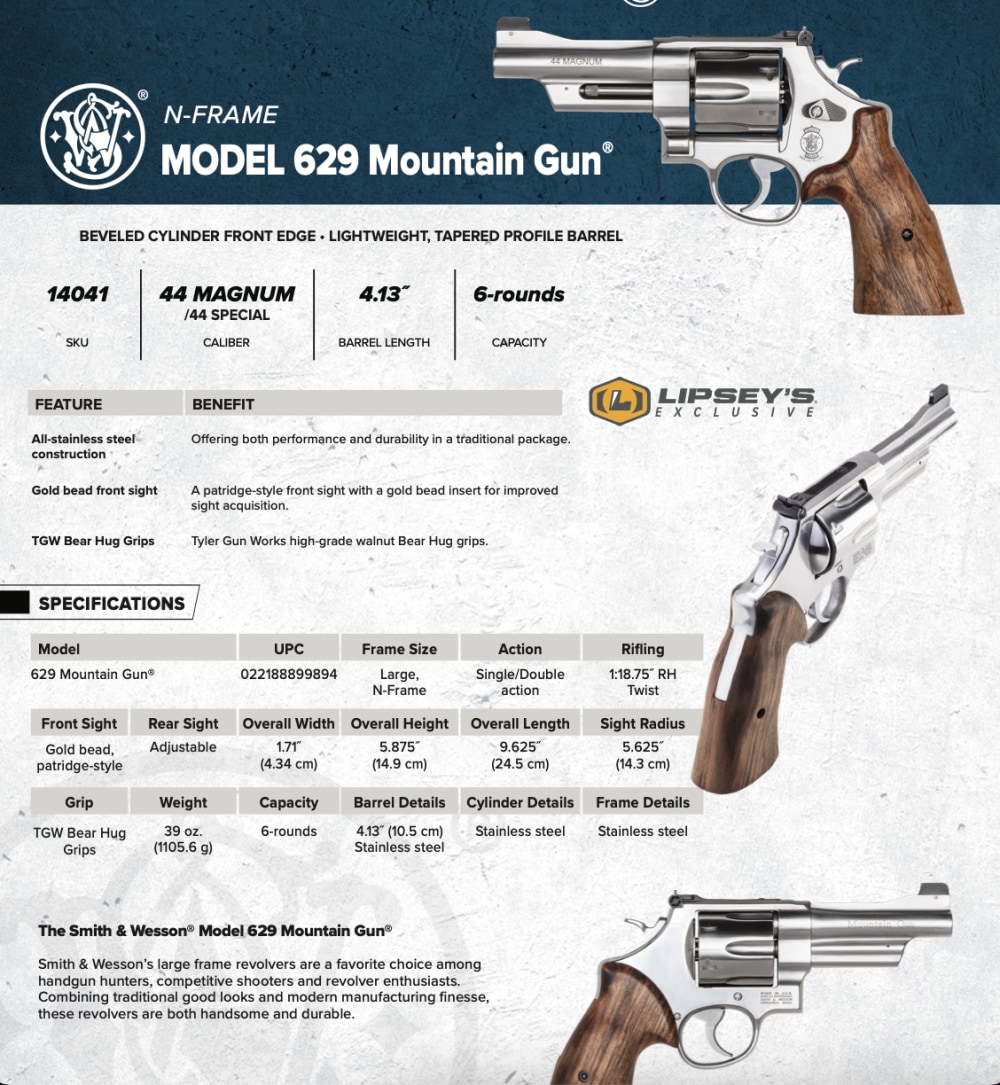 Smith & Wesson 629 Mountain Gun 44 Mag 14041 LTD Edition Exclusive  NIL-img-2