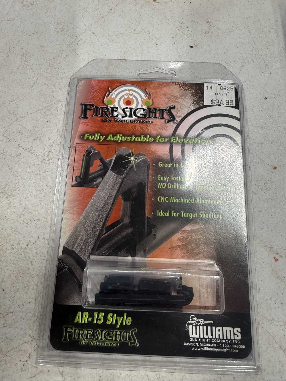Williams FireSight AR-15 Green Fiber Optic Front A2 Style-img-0