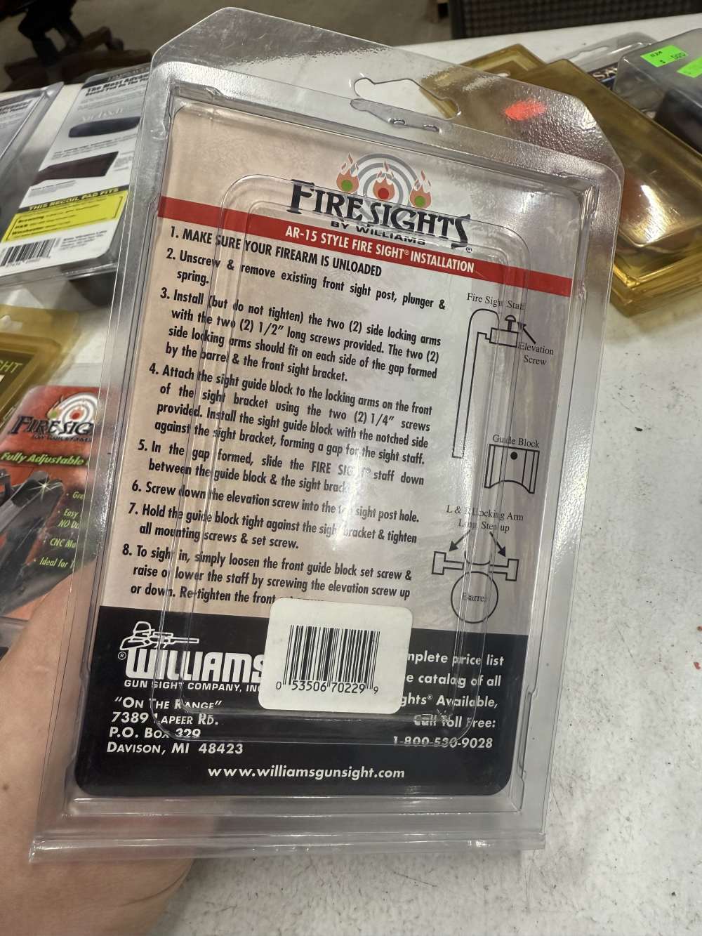 Williams FireSight AR-15 Green Fiber Optic Front A2 Style-img-1