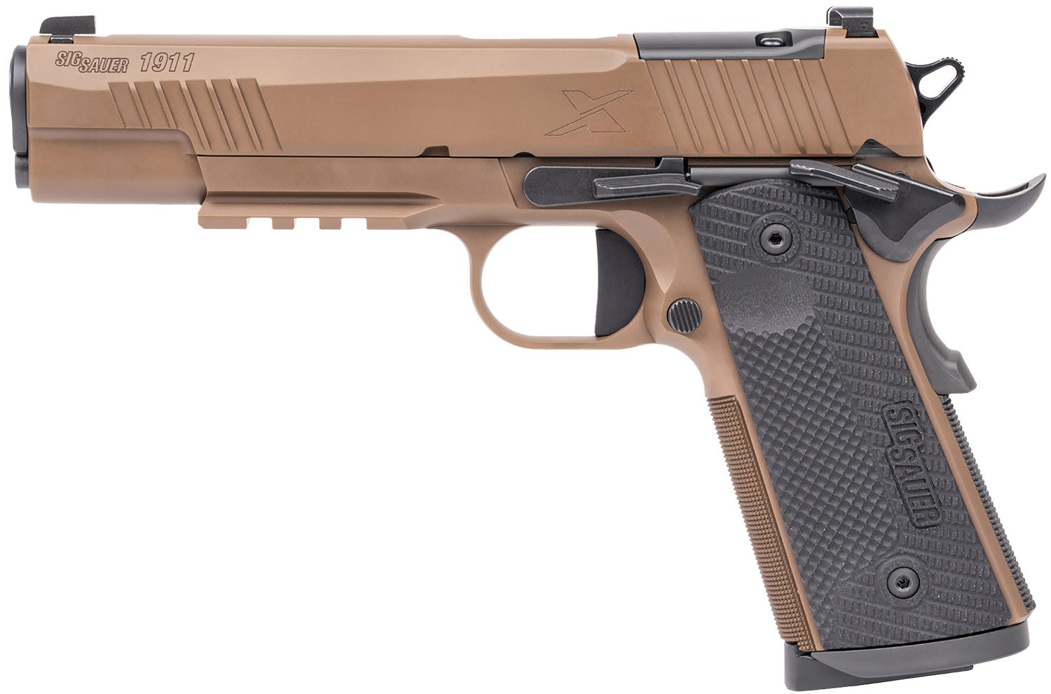 Sig 1911 X-Series Optic Cut 5" Rail 2-8 RD Coyote Brown 1911XR-45-CXR3-img-1