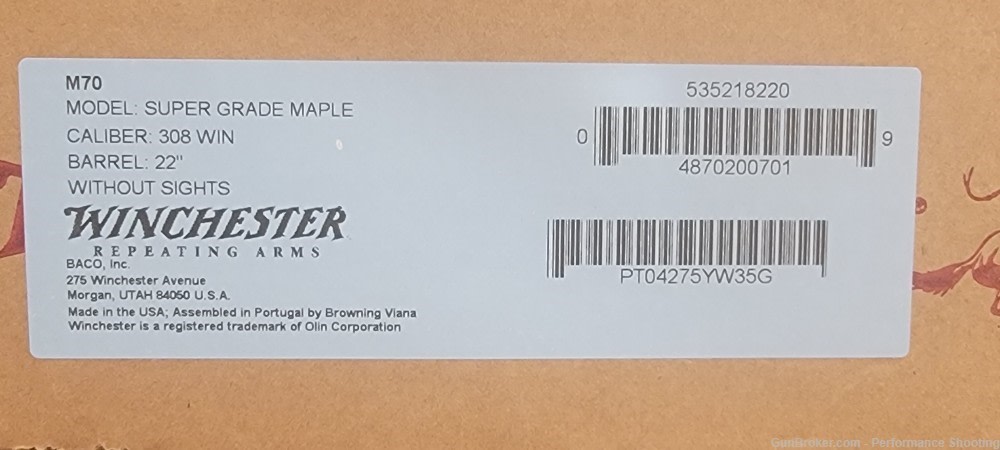 Winchester 70 Super Grade Maple 308 Win 22" Barrel -img-16