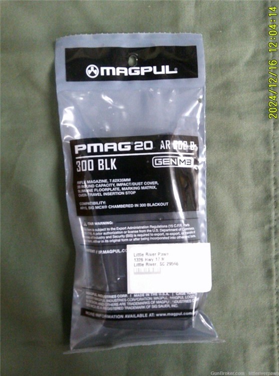 MagPul PMAG20 AR 300 BLK 20 round magazine-img-0