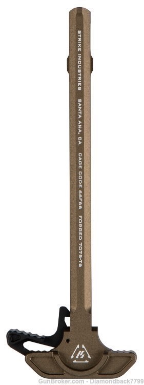 STRIKE AR-15 Extended Latch Charge Handle FDE Anodized Aluminum-img-0