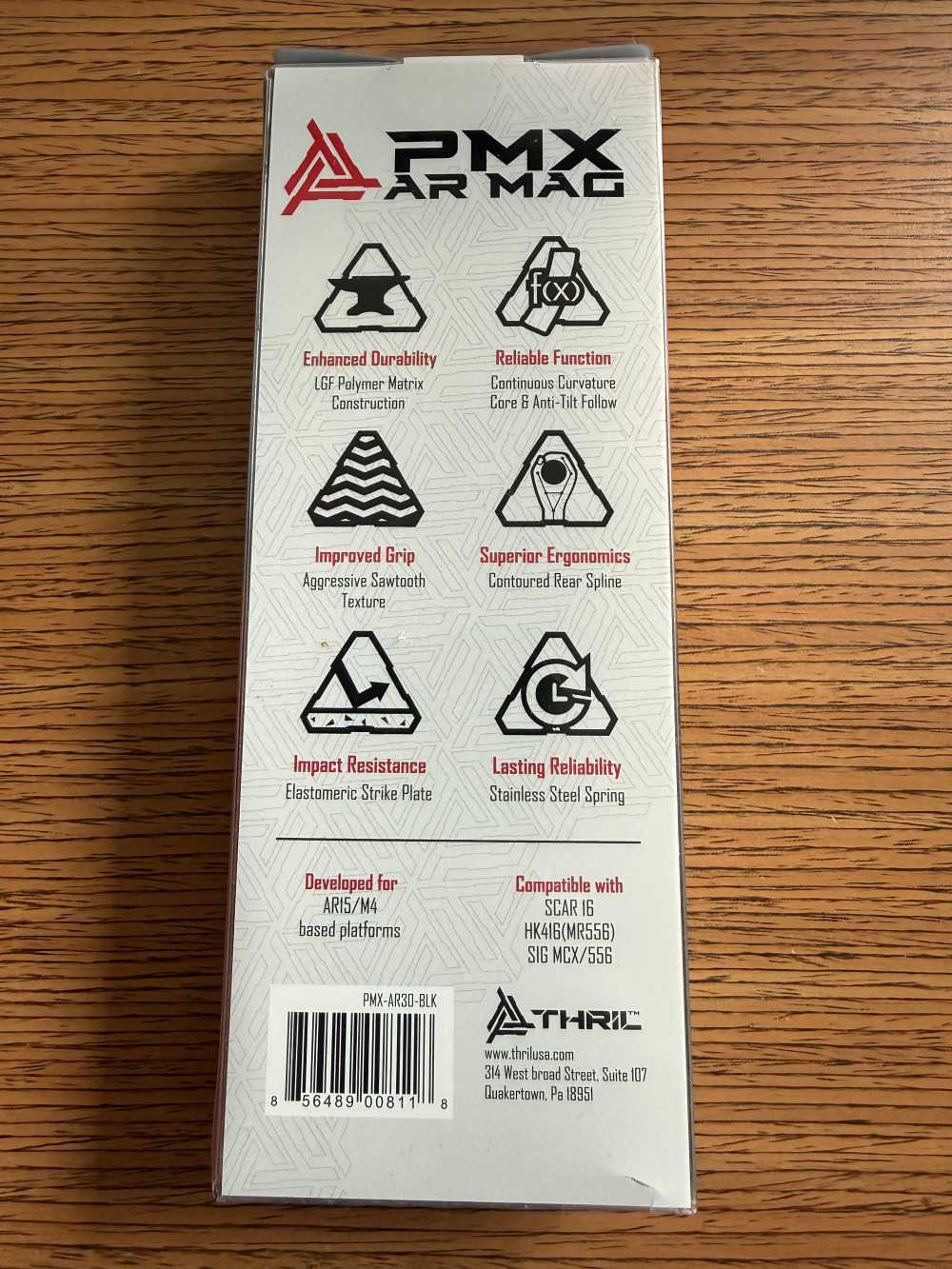 Thril PMX AR-15 .223/5.56mm 30-Round Magazine- Polymer Black-img-2