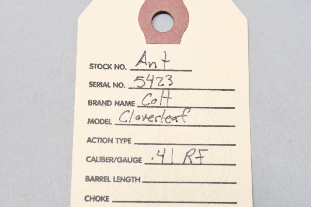 Antique Colt Cloverleaf Single Action Revolver 3" 41 Rimfire 1873-img-1