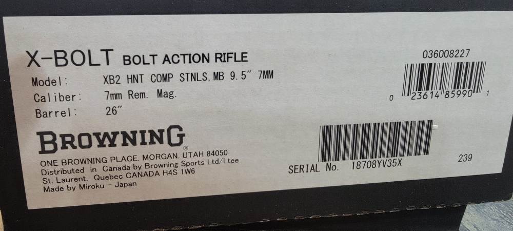 Browning X-Bolt 2 Hunter Composite 7MM REM MAG 26" Sporter Threaded Barrel-img-17