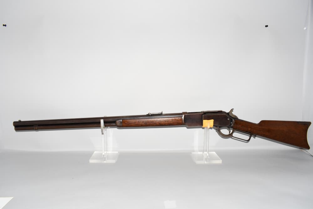Wonderful Winchester 1876 2nd Model Lever Rifle 28" Oct 45 Cal W Letter-img-7