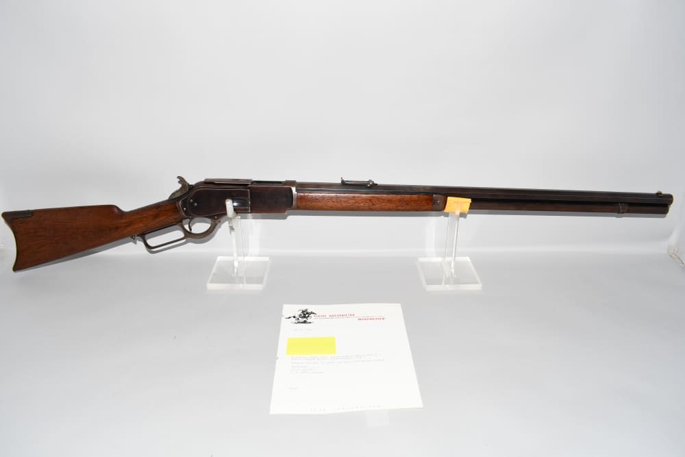 Wonderful Winchester 1876 2nd Model Lever Rifle 28" Oct 45 Cal W Letter-img-0
