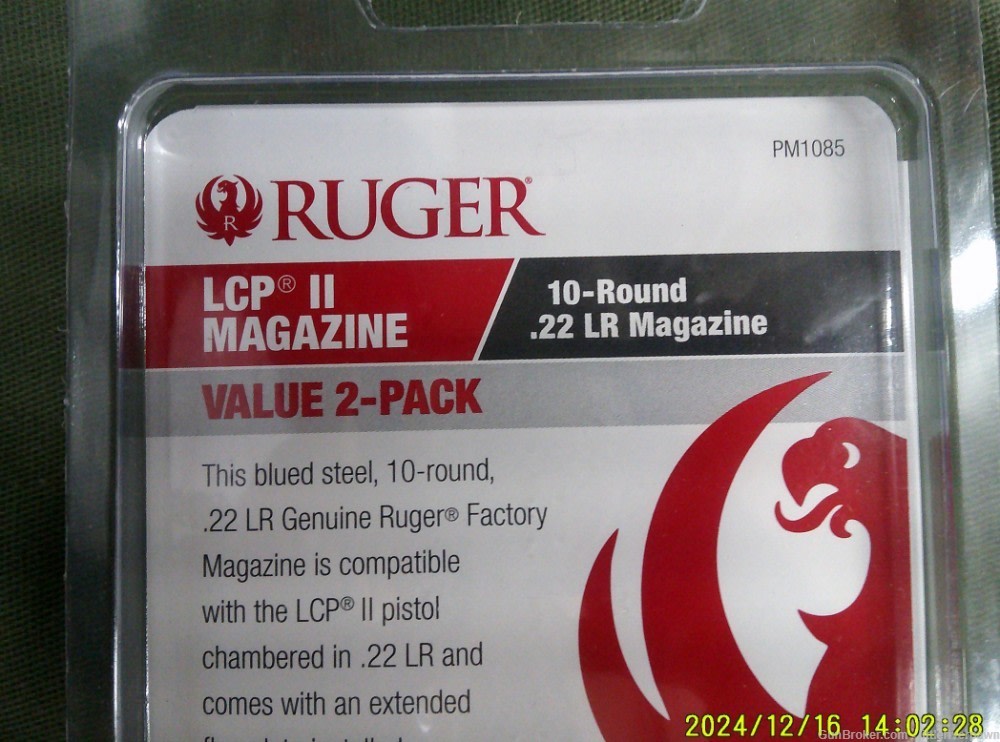Ruger LCP II .22LR 10 round 2 pack magazines-img-1