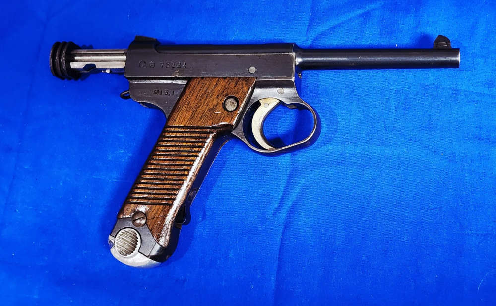 WWII NAMBU TYPE 14 8MM PISTOL WITH HOLSTER, 4.5", 1940, C&R OK!-img-3