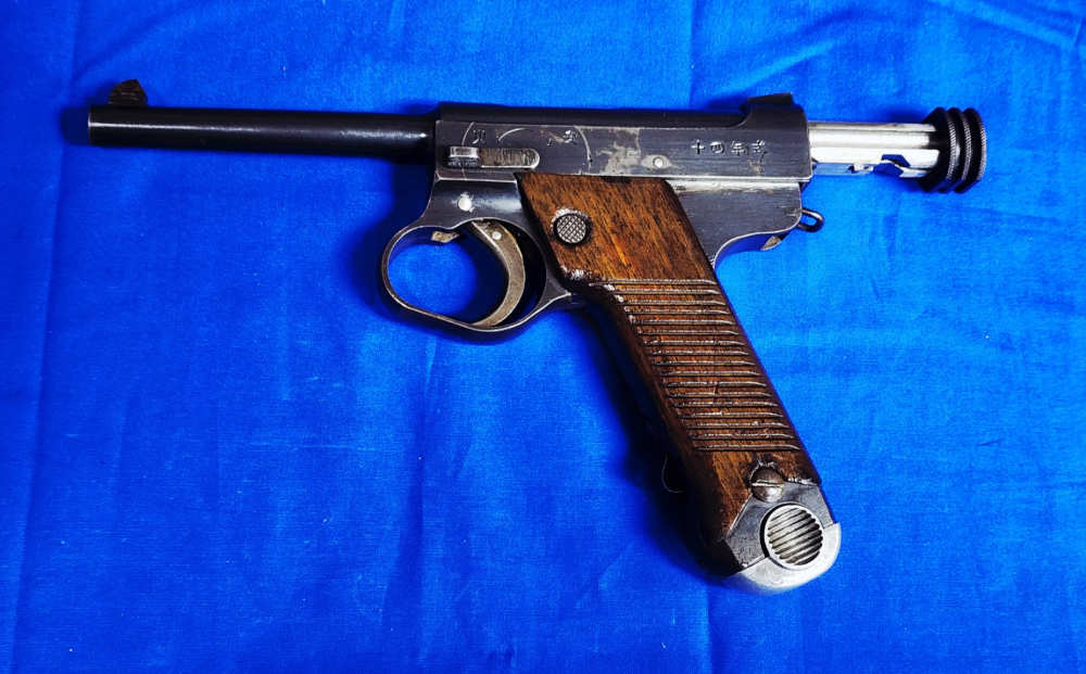 WWII NAMBU TYPE 14 8MM PISTOL WITH HOLSTER, 4.5", 1940, C&R OK!-img-4