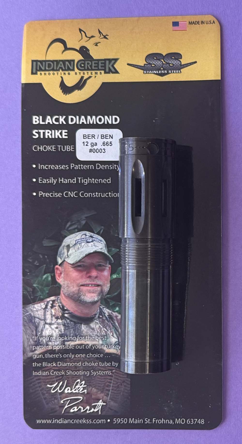 INDIAN CREEK Black Diamond Strike Choke Tube for BERETTA / BENELLI 12GA-img-0