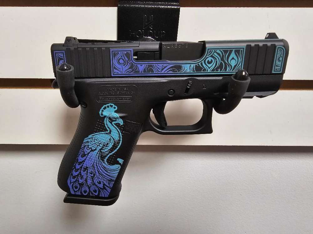 Glock G43X Peacock O/C Shark Coast Customs 9mm 3.4" barrel -img-0