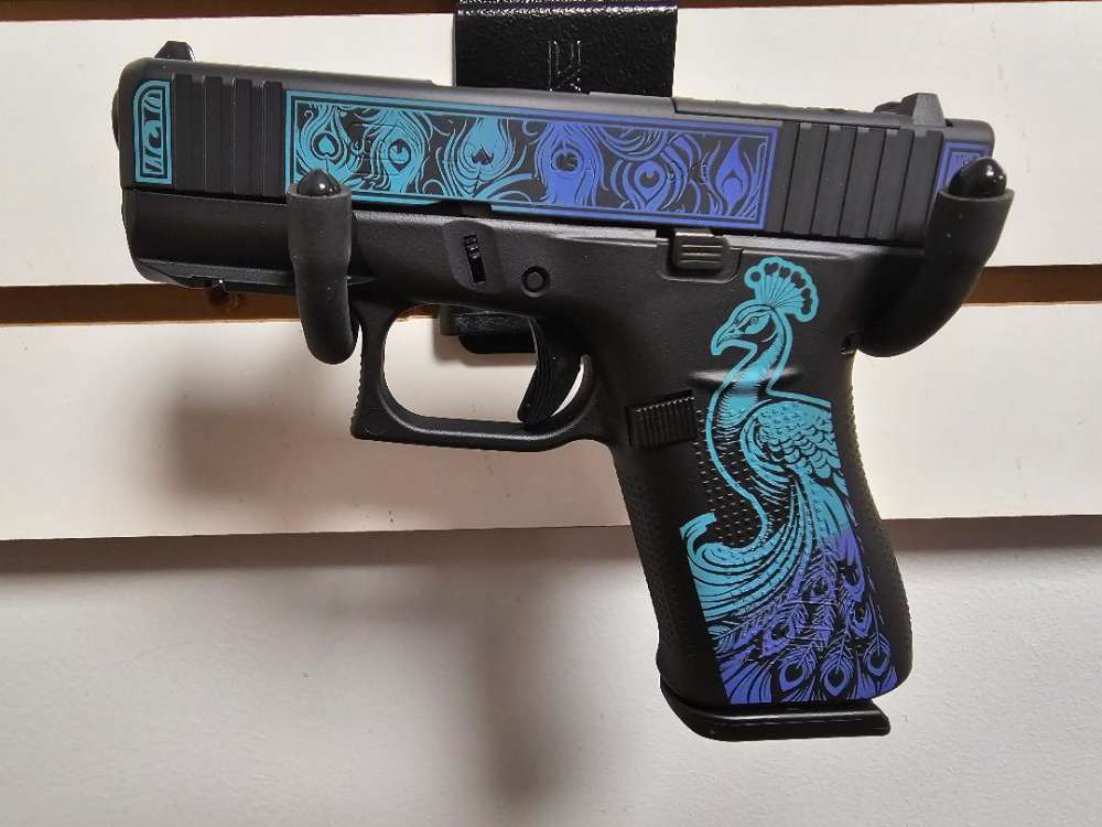 Glock G43X Peacock O/C Shark Coast Customs 9mm 3.4" barrel -img-1