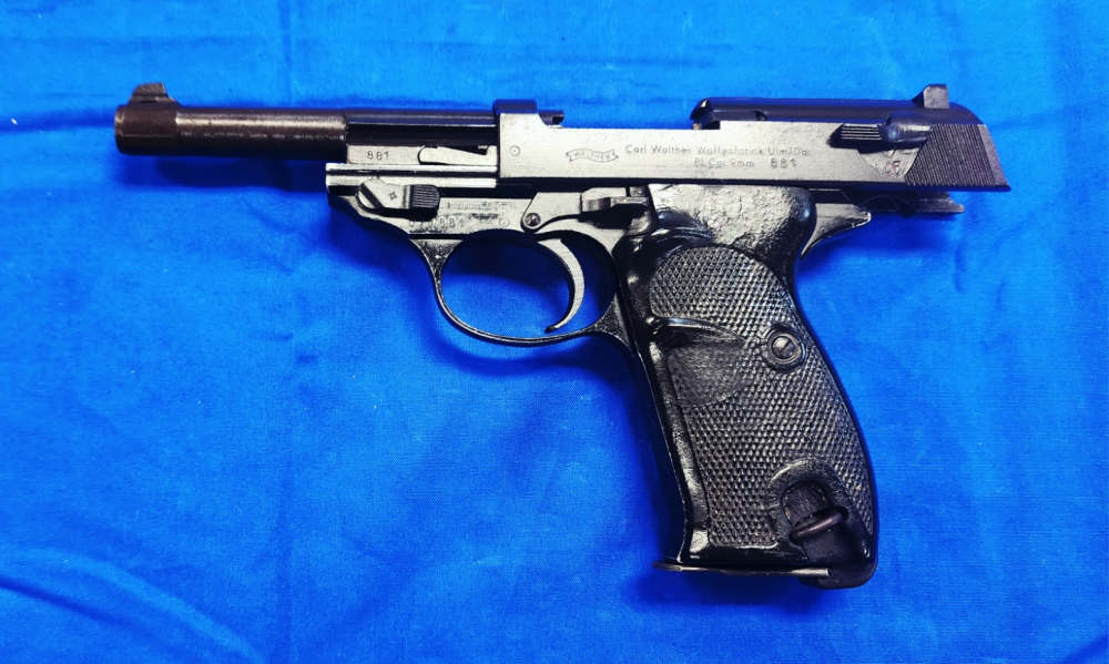 1963 WALTHER P1 9MM 5" BLACK BAKELITE GRIPS, COLD WAR CLASSIC, C&R OK!-img-3