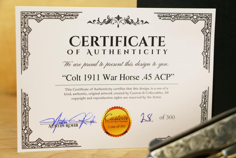 Limited Edition #28 of 300 CNC Colt 1911 "War Horse", 45 ACP, 5", NIB-img-22