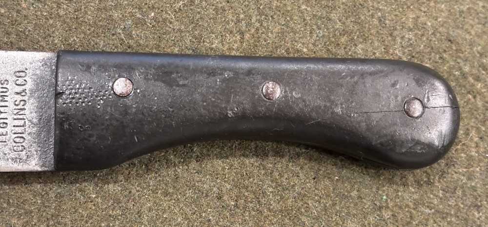 WWII - Used - Collins & Co. Legitimus Machete - 22” Blade 28” Overall-img-2