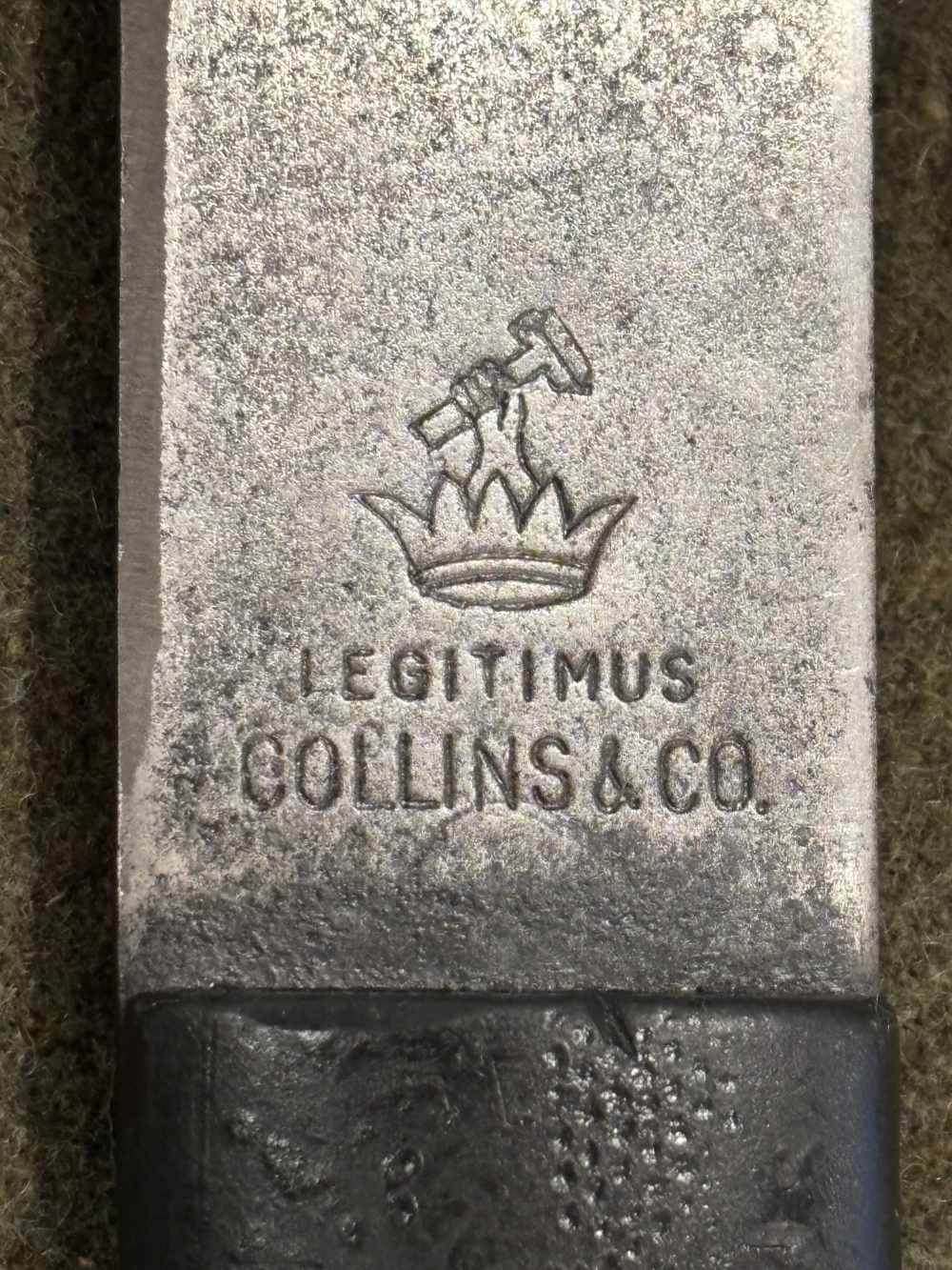 WWII - Used - Collins & Co. Legitimus Machete - 22” Blade 28” Overall-img-1