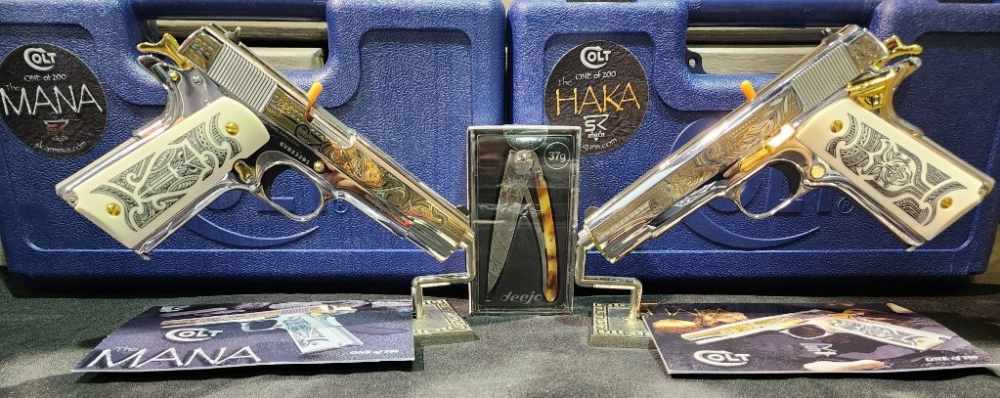 SK Customs Matching Set of Colt 1911 38 Supers “HAKA & MANA ” #27 of 200-img-1
